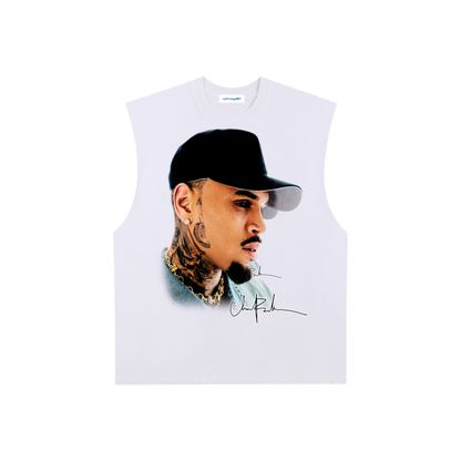Raw Edge Cotton Tank Top