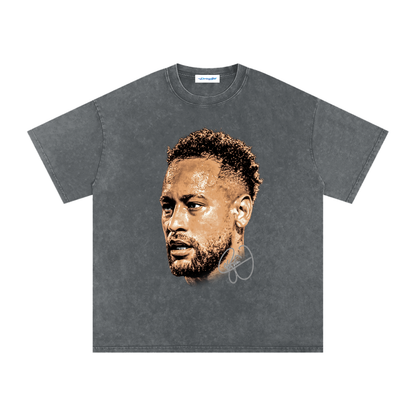 Snow Washed Oversized Cotton T-Shirt