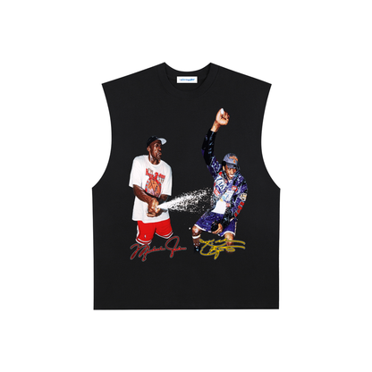 Raw Edge Cotton Tank Top