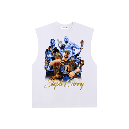 Raw Edge Cotton Tank Top