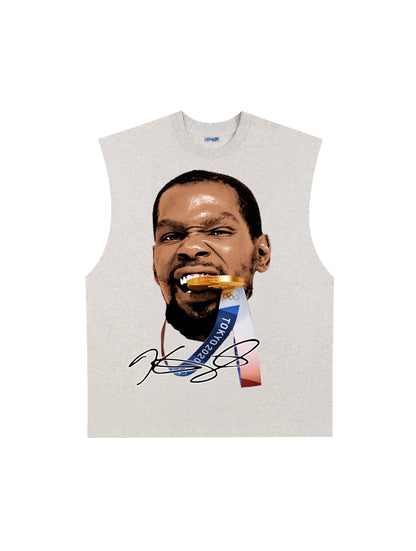 THE DRIZZLED | KEVIN DURANT - BITE THE GOLD TANK TOP