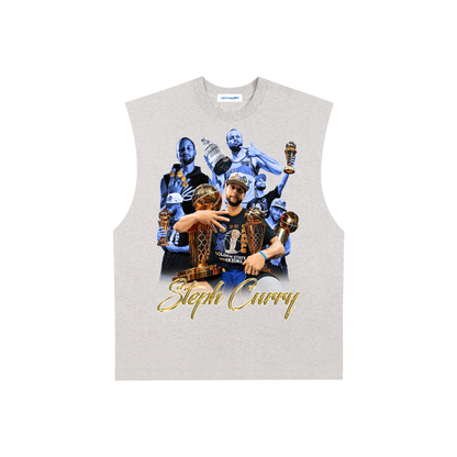 Raw Edge Cotton Tank Top