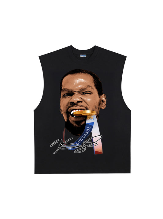 THE DRIZZLED | KEVIN DURANT - BITE THE GOLD TANK TOP