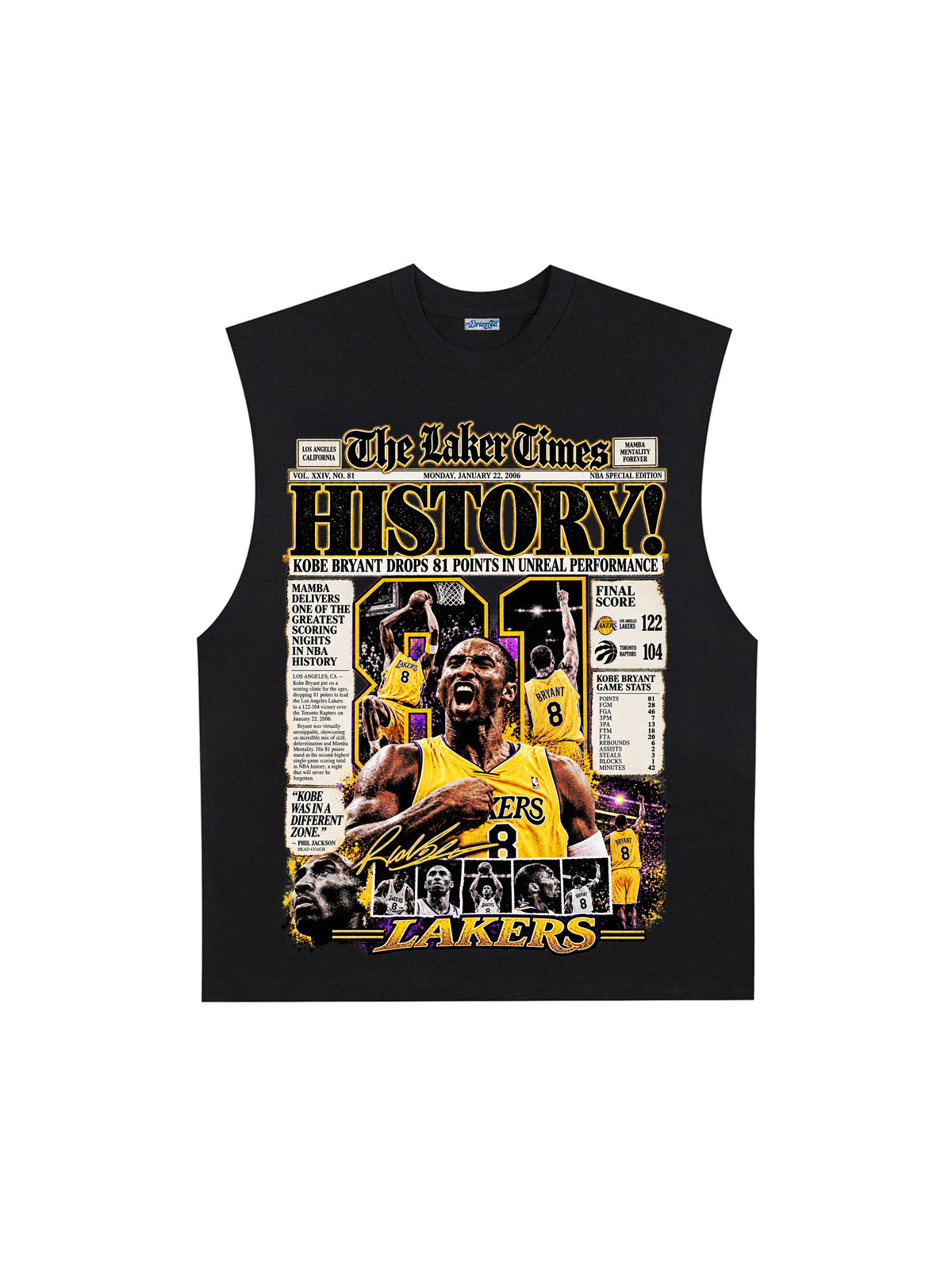 THE DRIZZLED | KOBE 81 PT TANK TOP