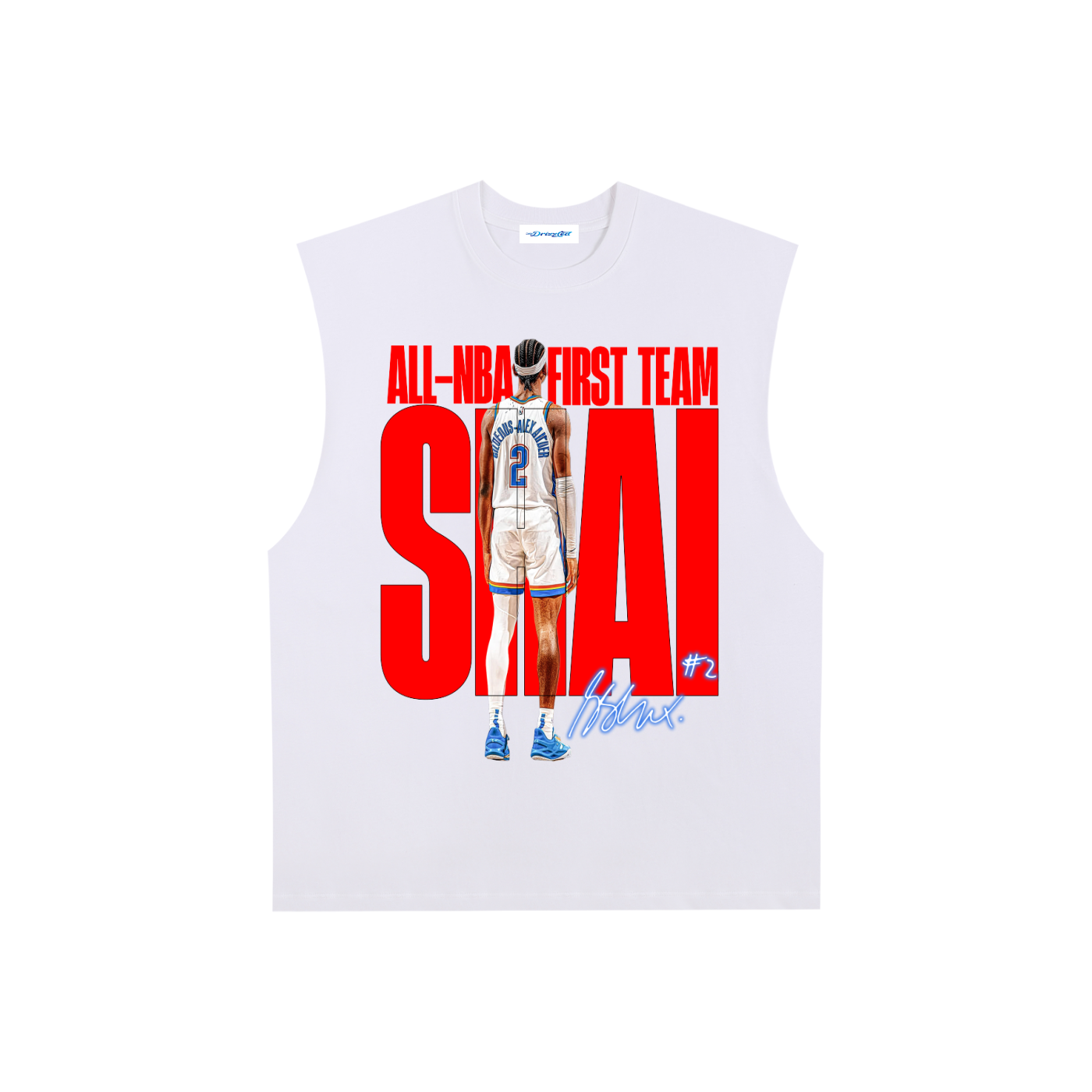 Raw Edge Cotton Tank Top