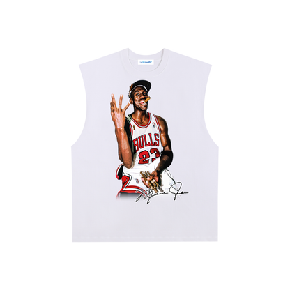 Raw Edge Cotton Tank Top
