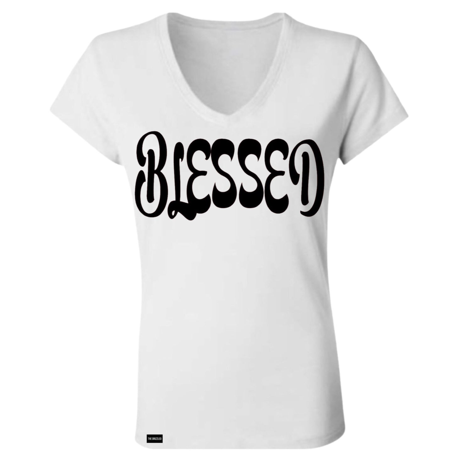 Women’s- Blessed V Neck T Shirt 