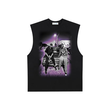 Raw Edge Cotton Tank Top