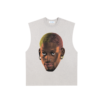 Raw Edge Cotton Tank Top