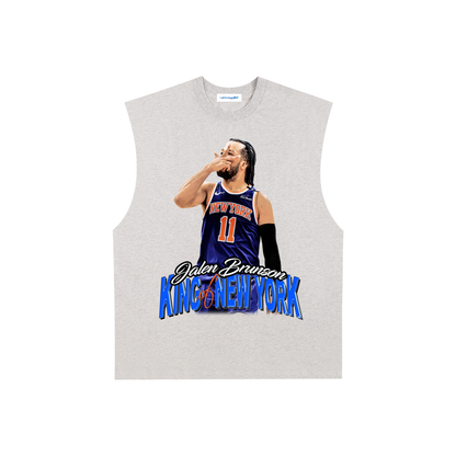Raw Edge Cotton Tank Top