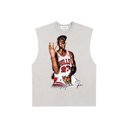 Raw Edge Cotton Tank Top