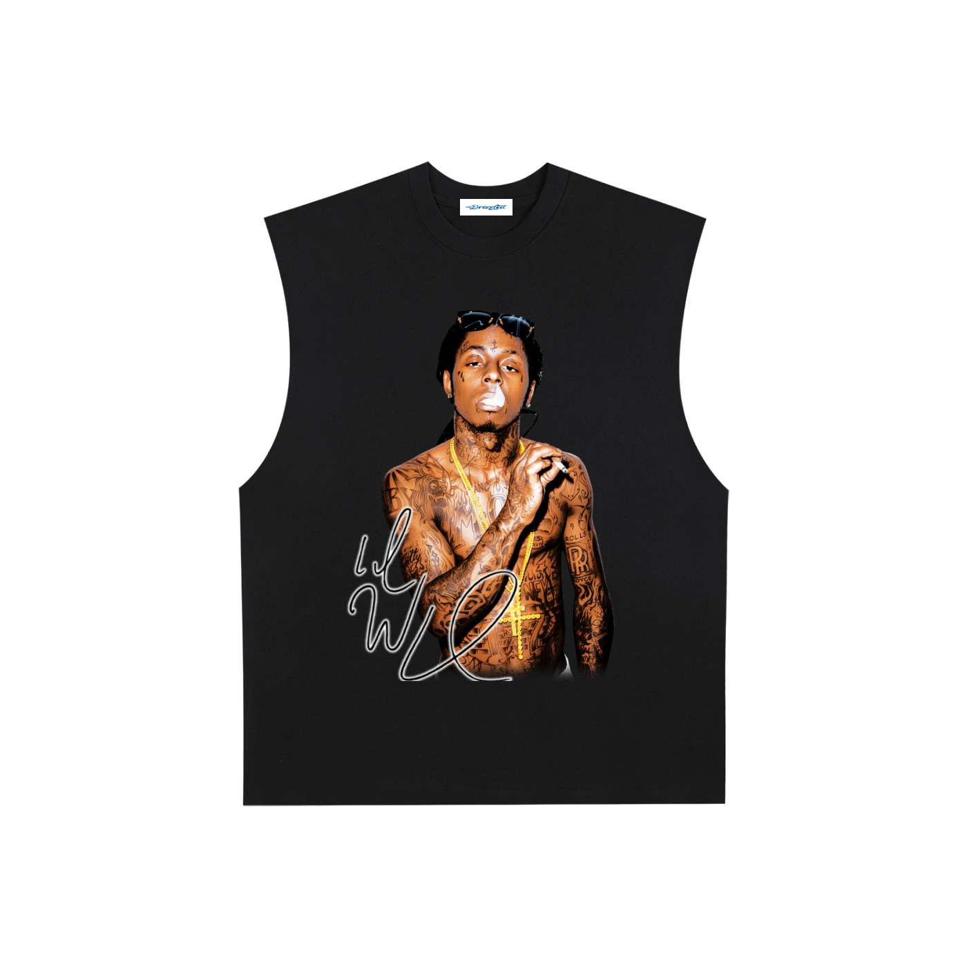 Raw Edge Cotton Tank Top