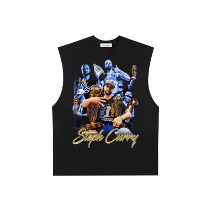 Raw Edge Cotton Tank Top
