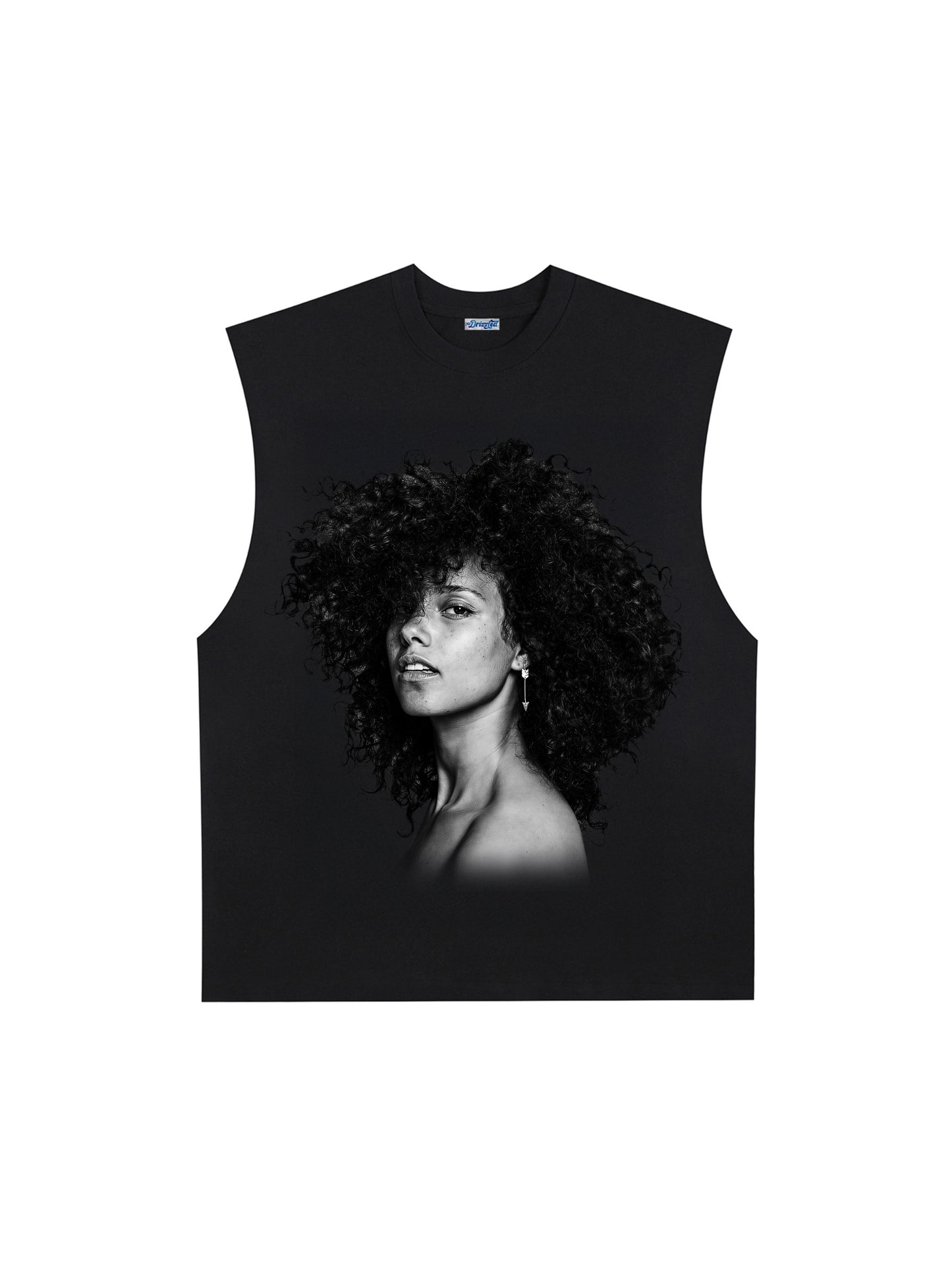 THE DRIZZLED | ALICIA KEYS BLK & WHT TANK TOP