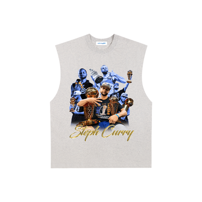 Raw Edge Cotton Tank Top