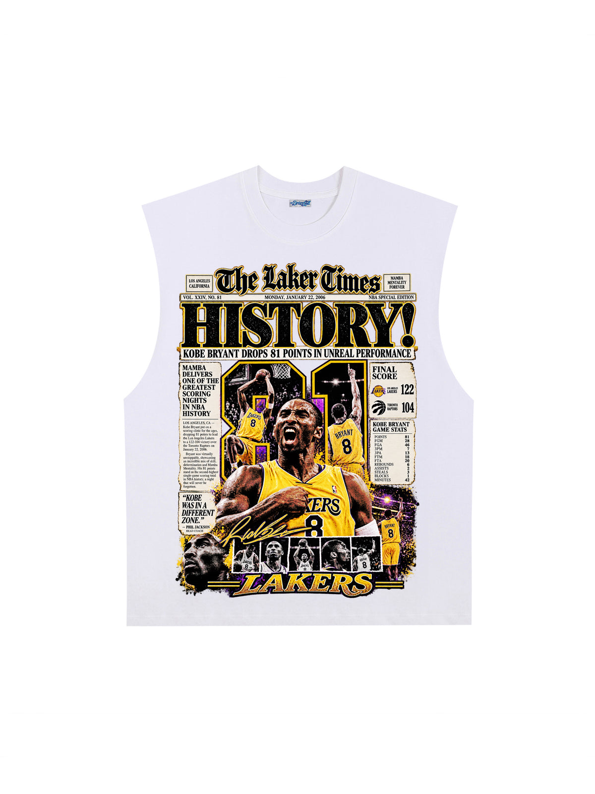 THE DRIZZLED | KOBE 81 PT TANK TOP