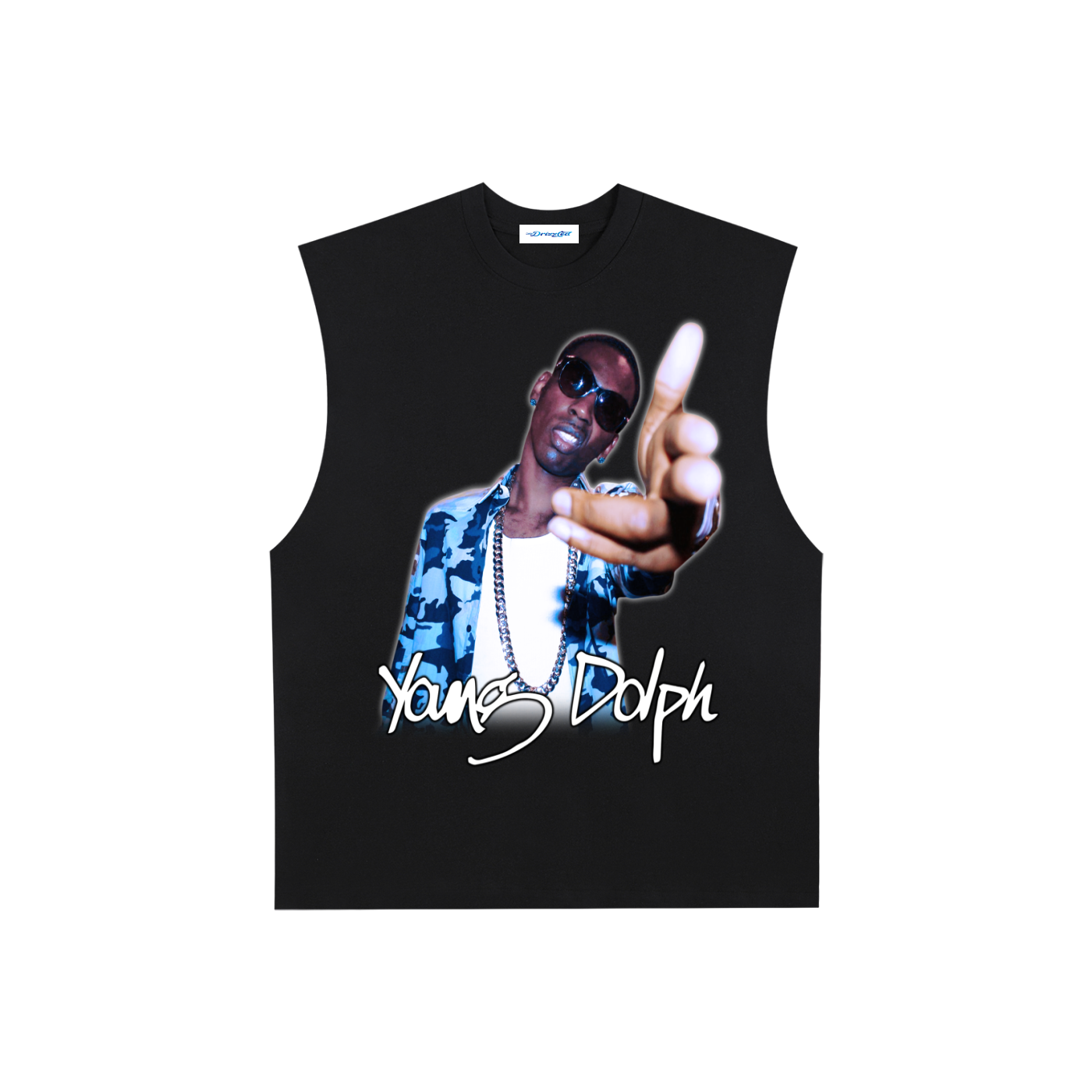 Raw Edge Cotton Tank Top