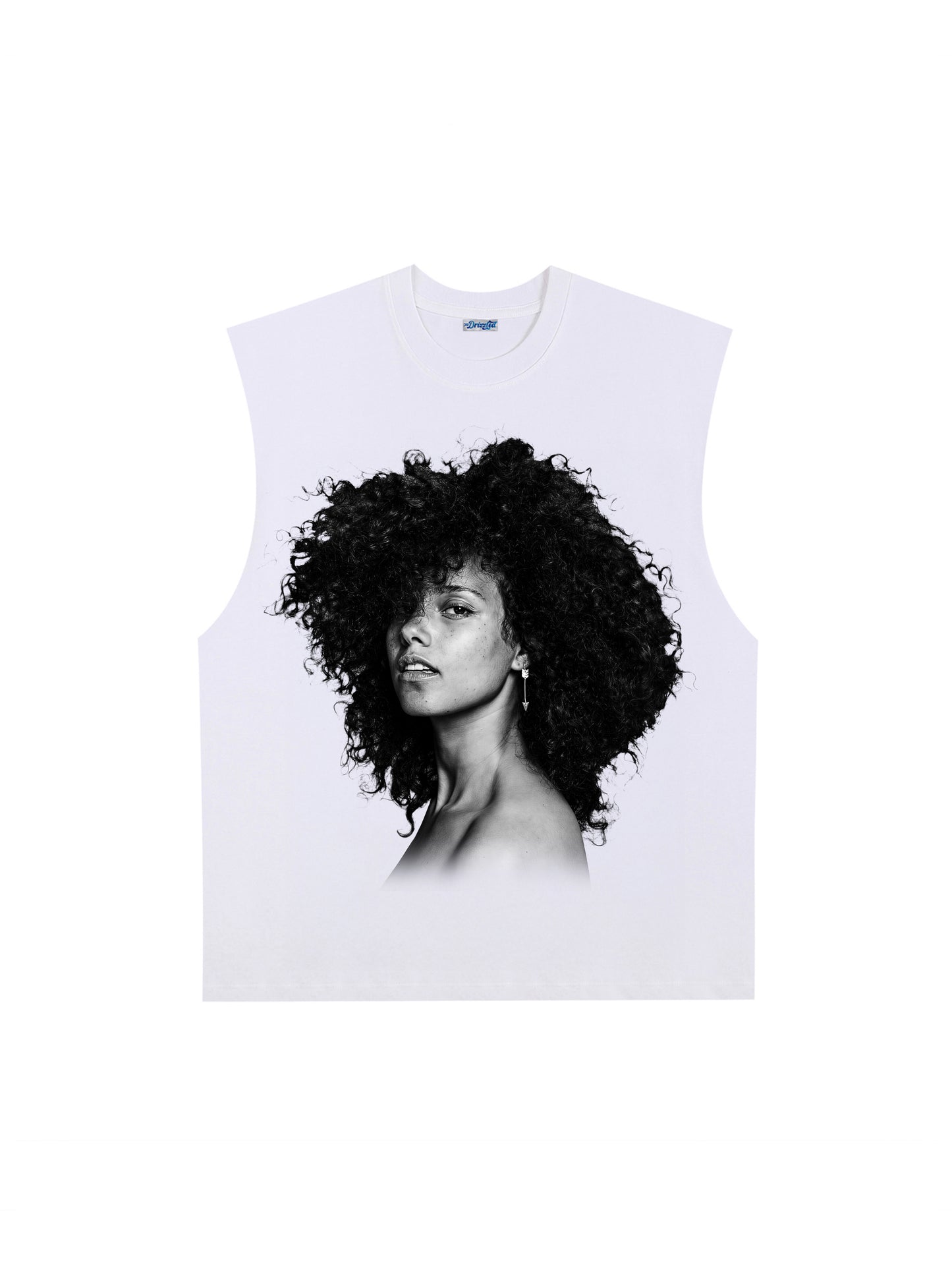 THE DRIZZLED | ALICIA KEYS BLK & WHT TANK TOP