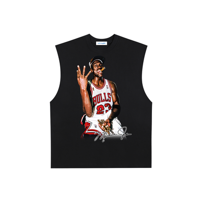 Raw Edge Cotton Tank Top