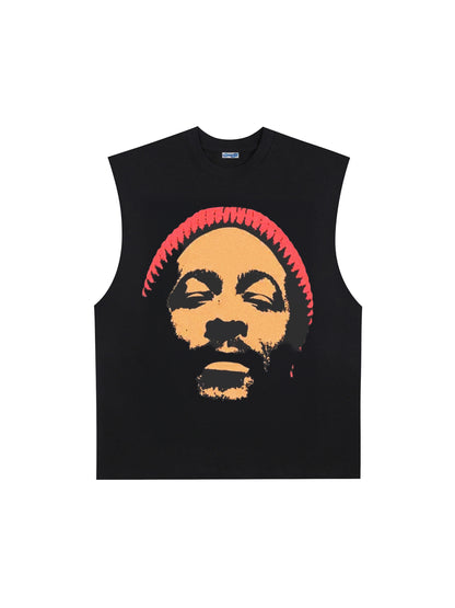 THE DRIZZLED | MARVIN GAYE - RED BEANIE TANK TOP