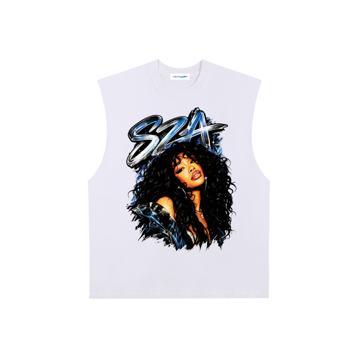 Raw Edge Cotton Tank Top