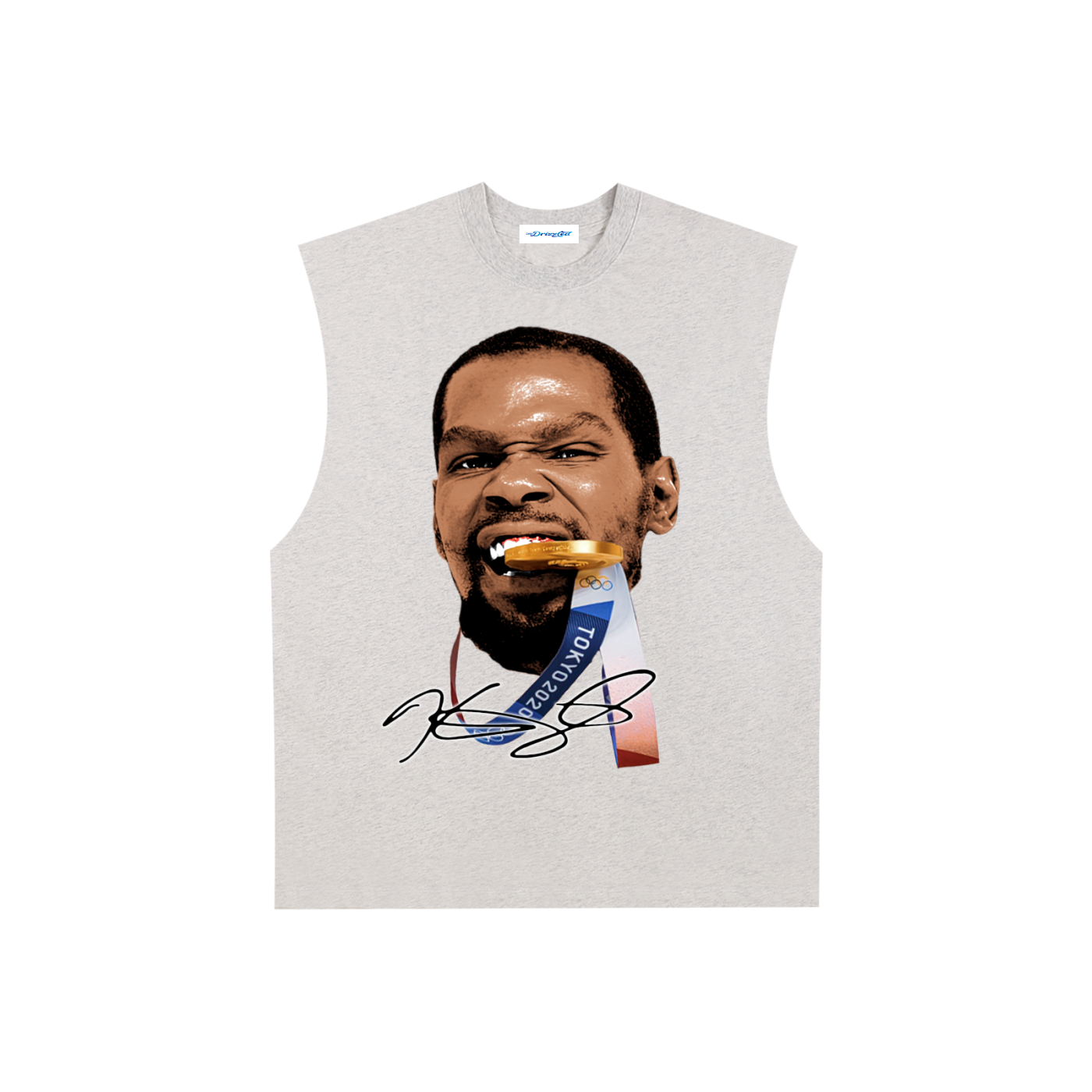 Raw Edge Cotton Tank Top