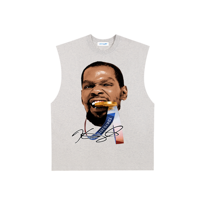 Raw Edge Cotton Tank Top
