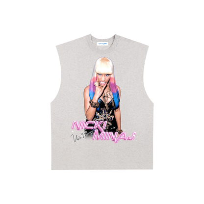 Raw Edge Cotton Tank Top