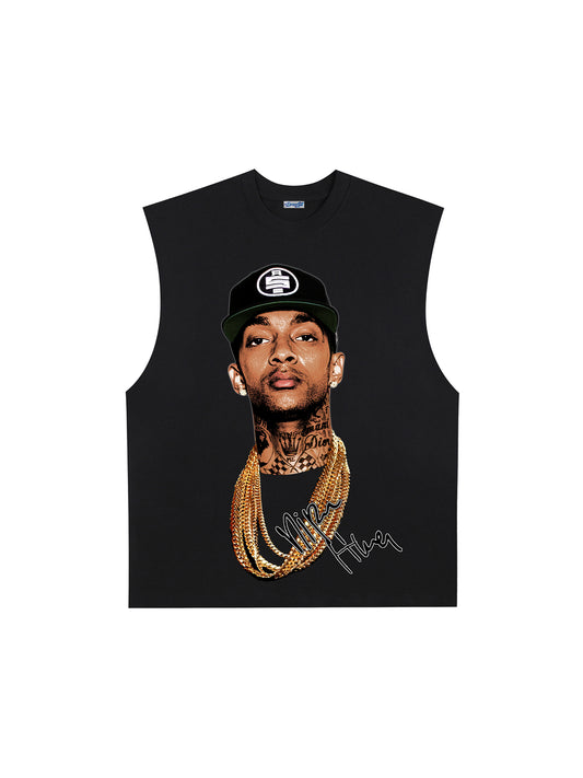 THE DRIZZLED | NIPSEY HUSSLE - FIVE GOLD CHAINS TANK TOP