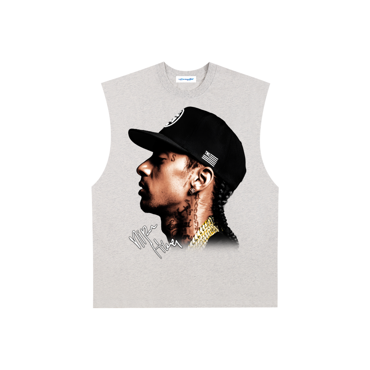 Raw Edge Cotton Tank Top