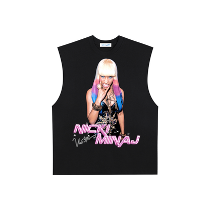 Raw Edge Cotton Tank Top