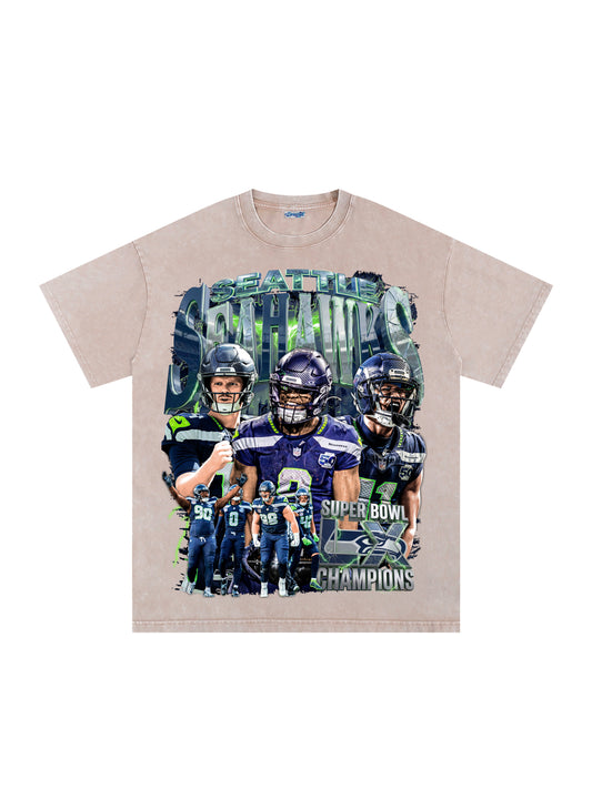 THE DRIZZLED | SEATTLE SEAHAWK 2026 SUPERBOWL CHAMPIONS TEE