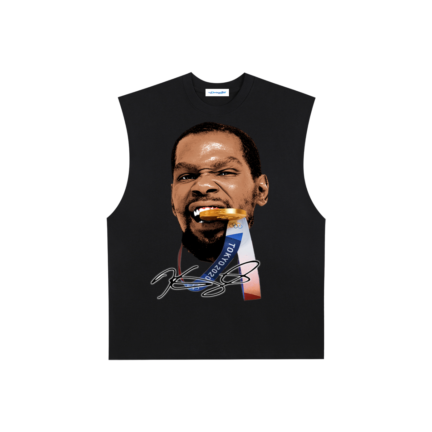 Raw Edge Cotton Tank Top