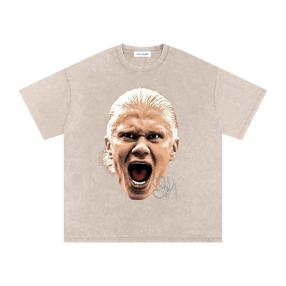 Snow Washed Oversized Cotton T-Shirt