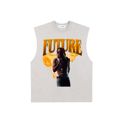 Raw Edge Cotton Tank Top