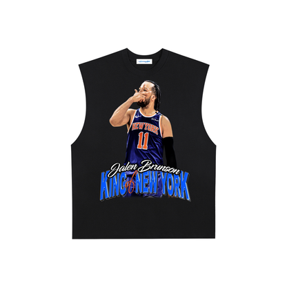 Raw Edge Cotton Tank Top