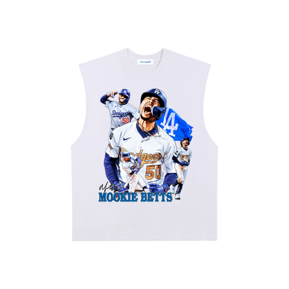 Raw Edge Cotton Tank Top