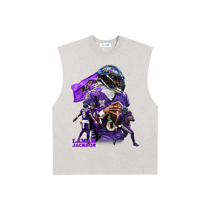 Raw Edge Cotton Tank Top