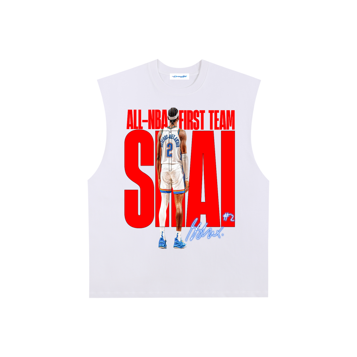 Raw Edge Cotton Tank Top