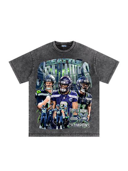THE DRIZZLED | SEATTLE SEAHAWK 2026 SUPERBOWL CHAMPIONS TEE