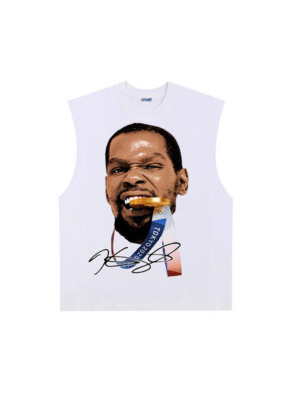 THE DRIZZLED | KEVIN DURANT - BITE THE GOLD TANK TOP