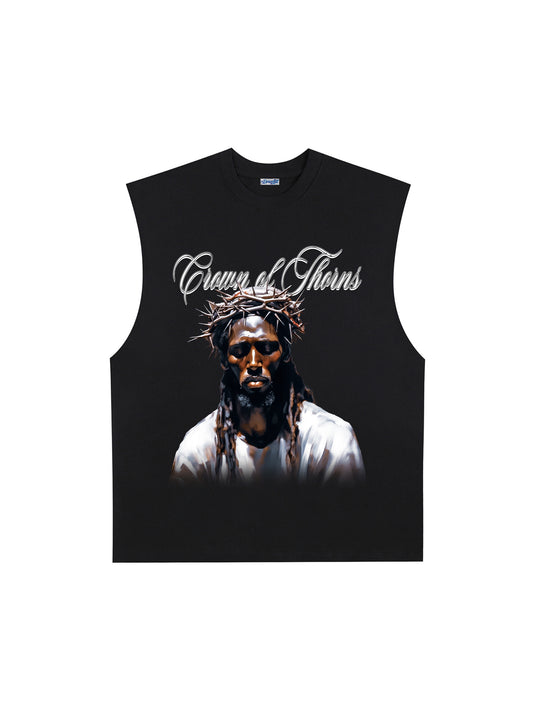 THE DRIZZLED | JESUS CHRIST - CUTOFF TEE