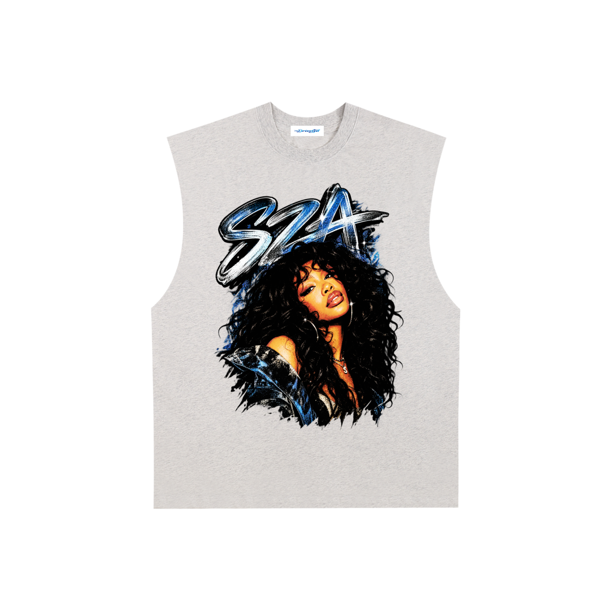 Raw Edge Cotton Tank Top