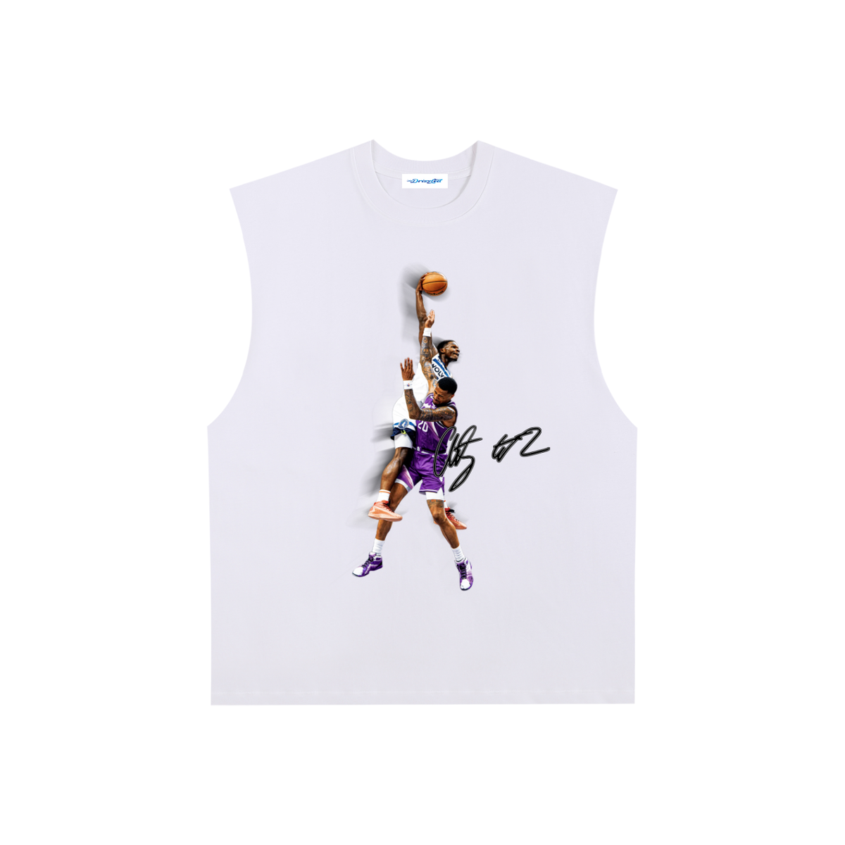 Raw Edge Cotton Tank Top