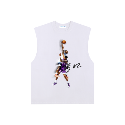 Raw Edge Cotton Tank Top