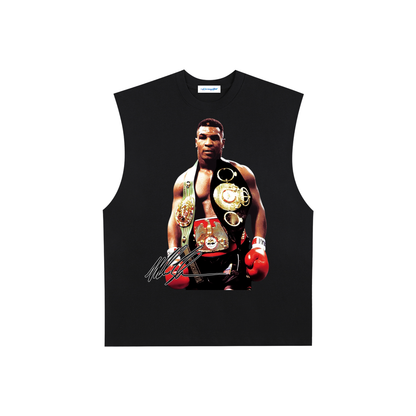 Raw Edge Cotton Tank Top