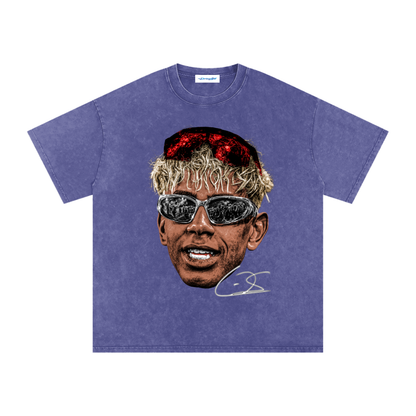Snow Washed Oversized Cotton T-Shirt