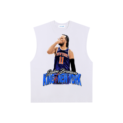 Raw Edge Cotton Tank Top