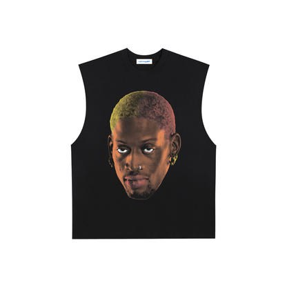Raw Edge Cotton Tank Top