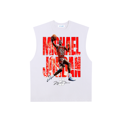 Raw Edge Cotton Tank Top